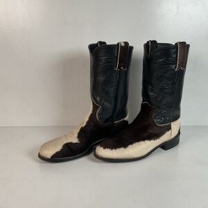 Justin Calf Hair On Cow Hide Roper Boots | Pony | Cowgirl | Women’s 6 B
